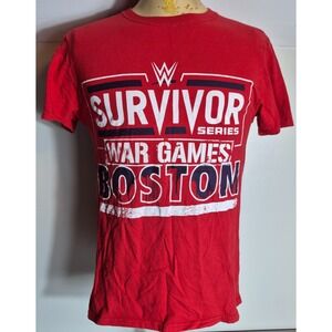 WWE Wrestling Survivor Series War Games Boston T-Shirt Mens S Red